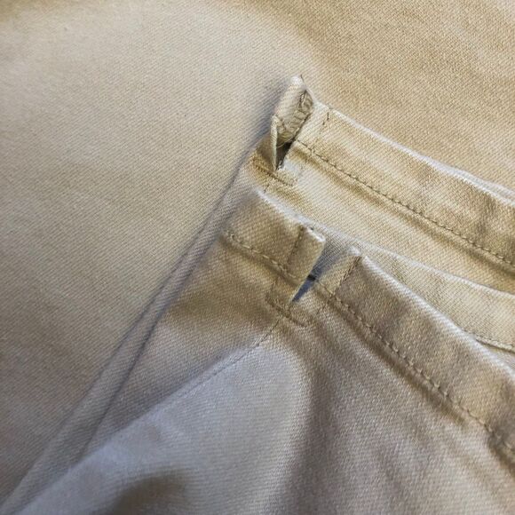 Lane Bryant Khaki/Tan Colored Side Slit Cropped Jeans Size 16 - Picture 7 of 9